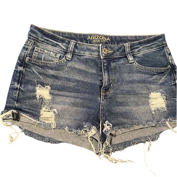 Arizona Denim Shorts Size 9 Cut Off Junior - Picture 1 of 10
